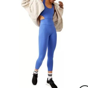 Free People Movement “Back it up” onesie in blue size medium